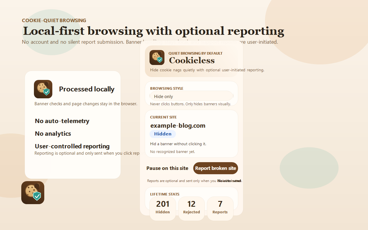 Local-first Cookieless summary
